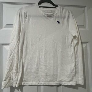 Abercrombie Kids White Long Sleeve Tee with Logo